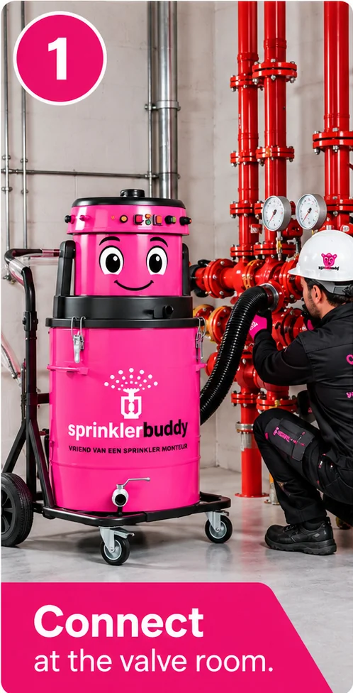 Stap 1: SprinklerBuddy aansluiten in de sprinklerkleppenkamer
