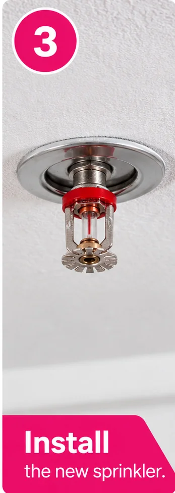 Stap 3: nieuwe sprinkler monteren